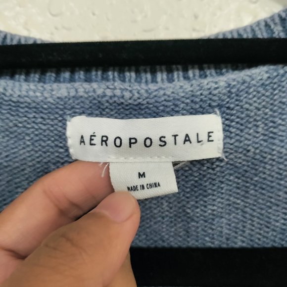 Aeropostale Women's Knit Vest Light Blue Size Medium - Picture 5 of 7